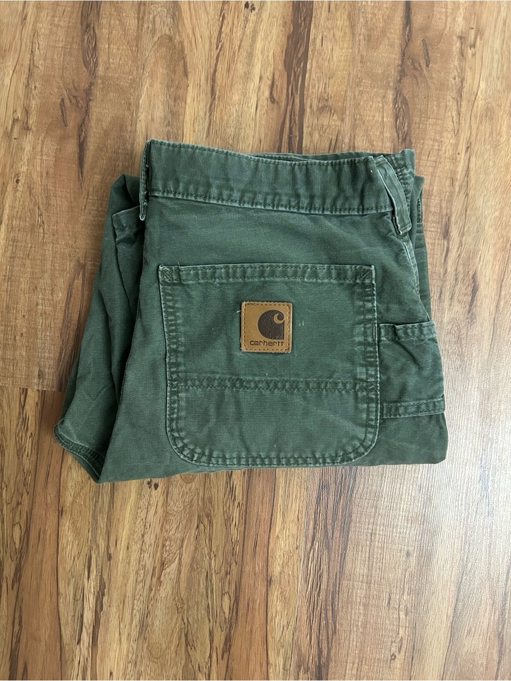 Vintage Carhartt Moss Green Duck Utility Carpenter Pants Mens 31 X 32